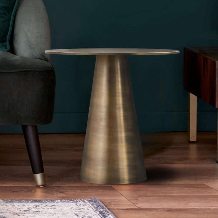 Sona Antique Brass Finished Side Table