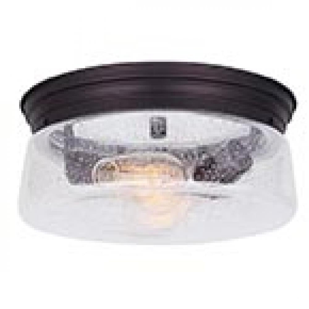 Mill 2 Light Flush Mount, Bronze Finish