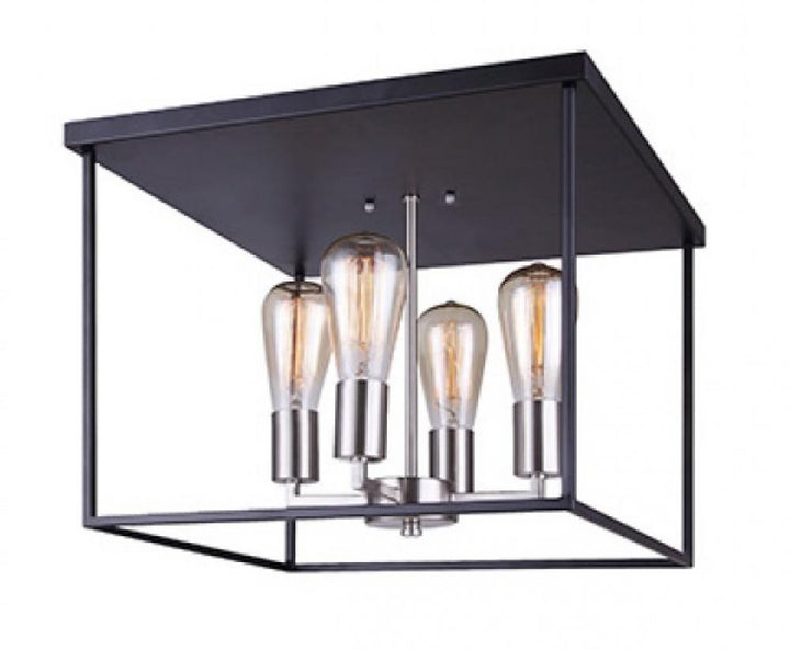 Roy 4 Light Flush Mount, Metal Finish