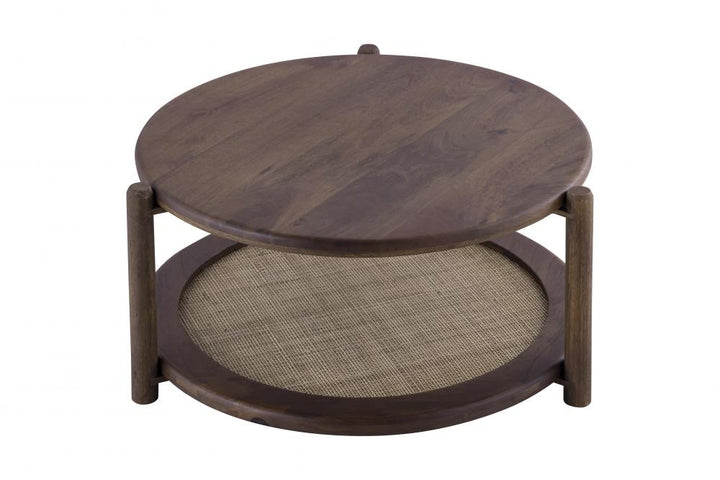 Garam Walnut and Cane Side Table