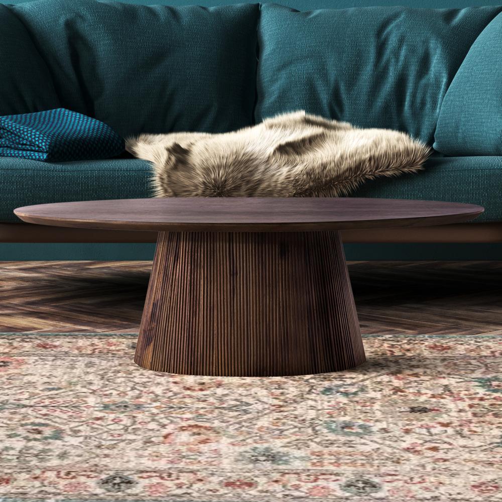 Madhy Brown Wood Coffee Table