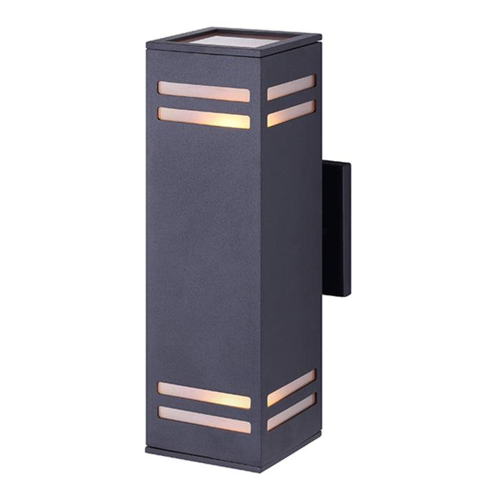 Tay 2 Light Outdoor Lantern, Black Finish