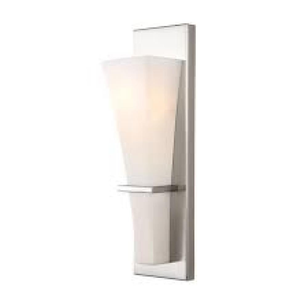 Laurel 1 Light Vanity, Nickel Finish