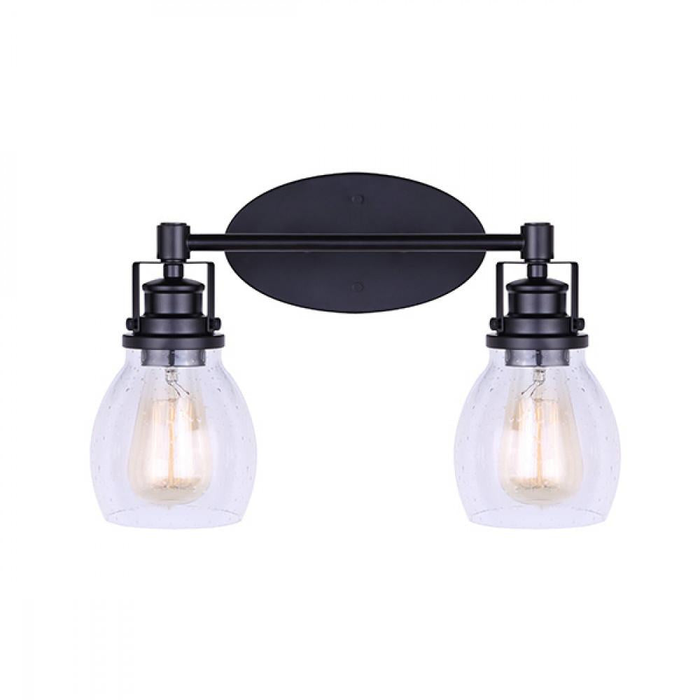 Carson 2 Light Vanity, Black Finish