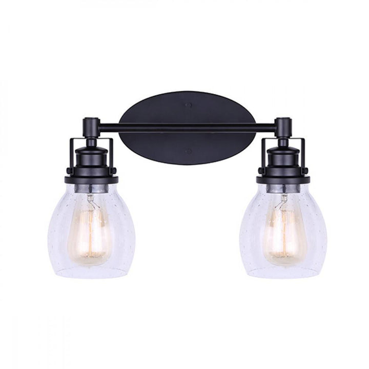 Carson 2 Light Vanity, Black Finish