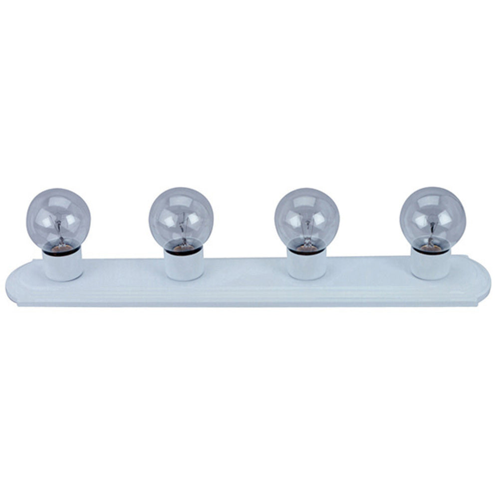 Vanity, IVLBS14 WH, 4 Light Bathroom Strip, 60W Type G, 24 IN W x 4 3/8 IN H