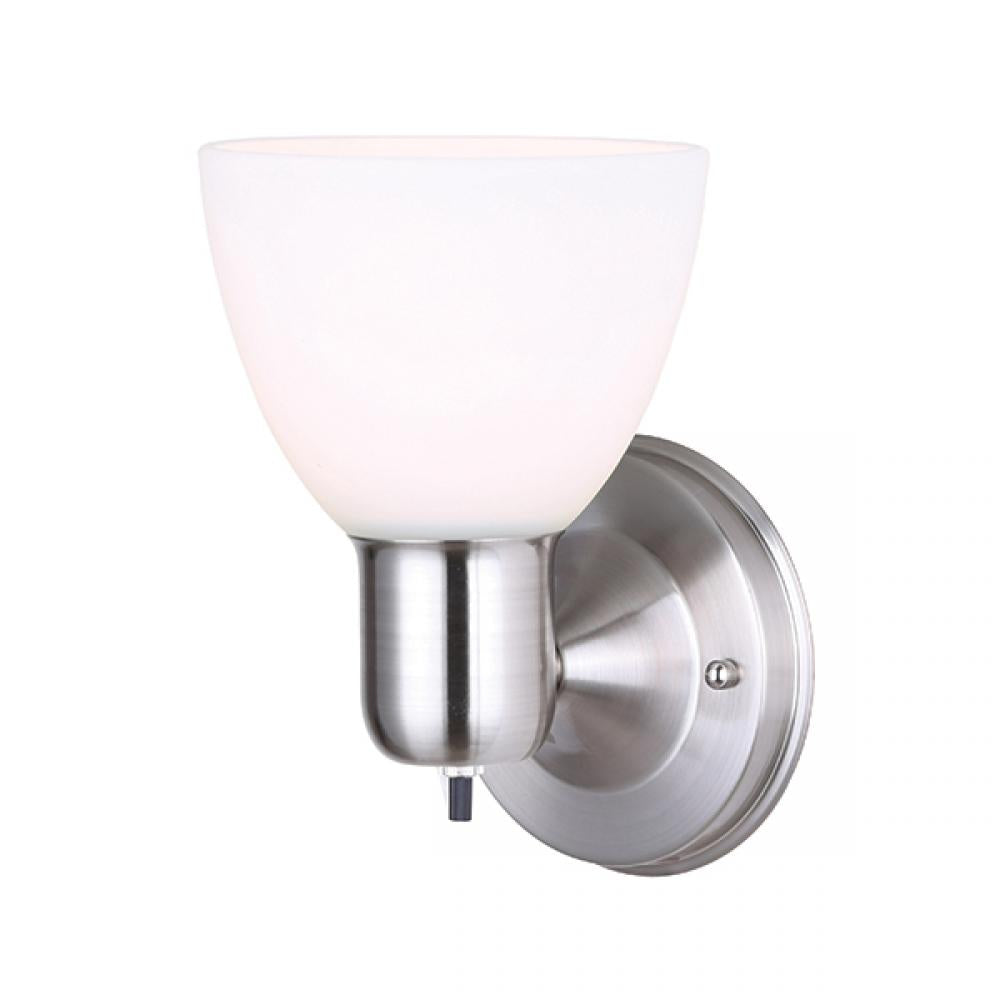 Wall 1 Light Sconce, Nickel Finish