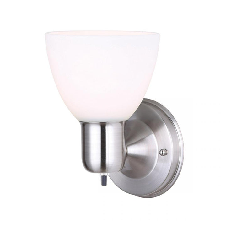 Wall 1 Light Sconce, Nickel Finish