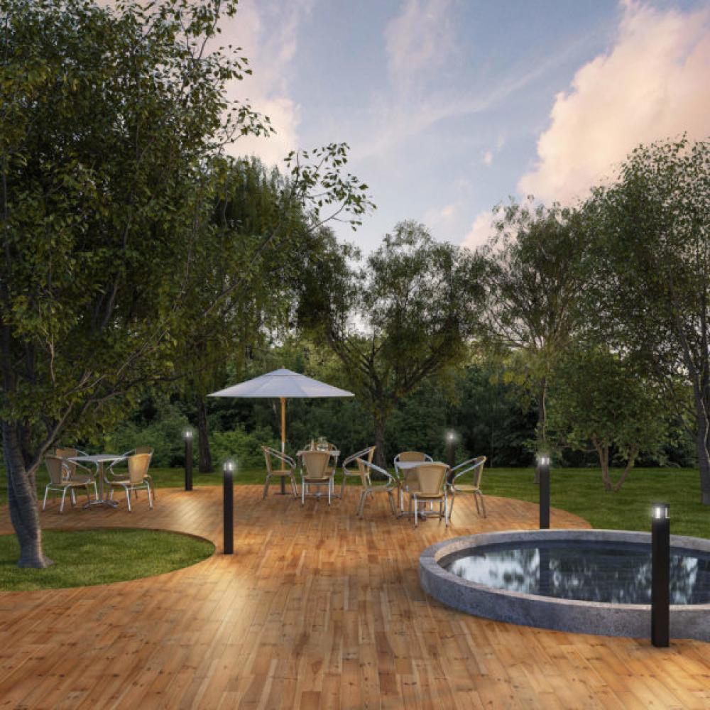 4 Inch X-Shaped Luminaire LED Bollard Path Light