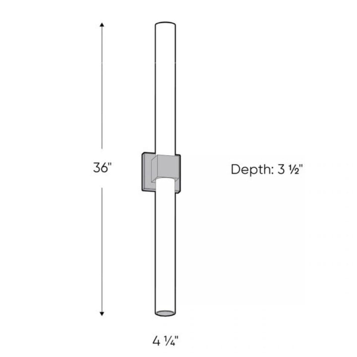 36 Inch CCT Glass LED Vanity Light
