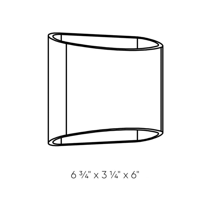 6 Inch Oval Up/Down LED Wall Sconce