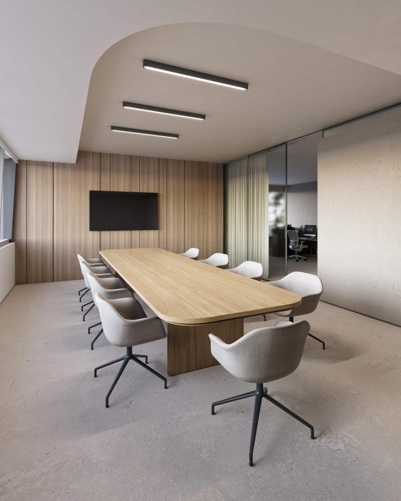 48in Linear flush mount, 5CCT, 120-277-347V