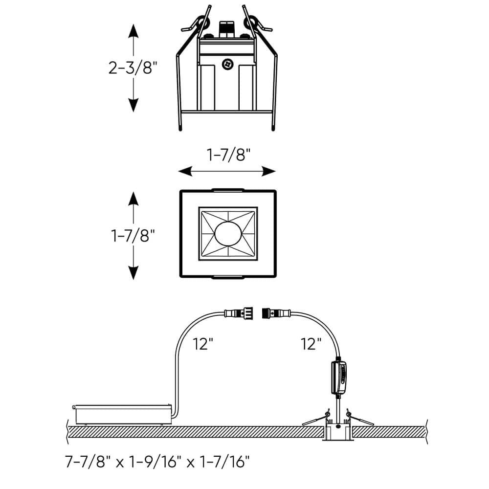 Recessed 5CCT downlight with 1 spot light