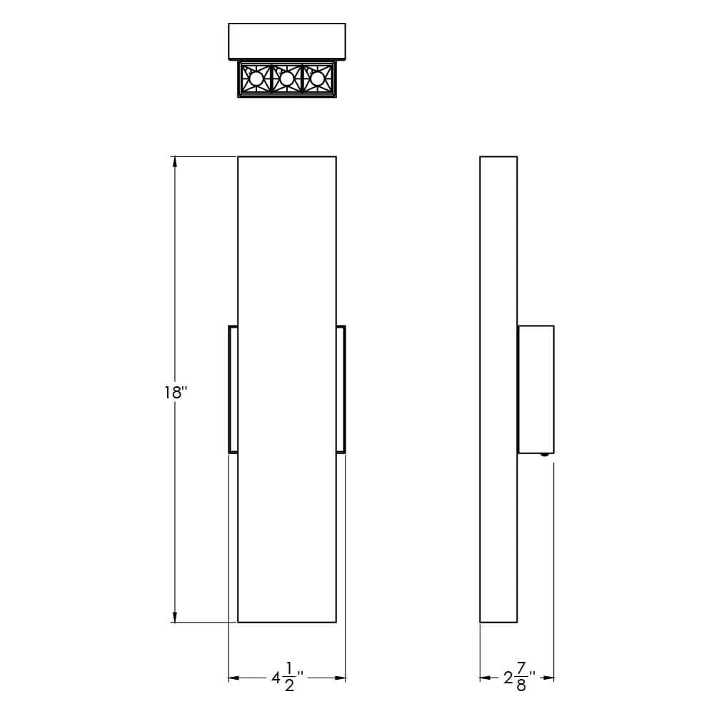 6 Light Microspot LED Linear Wall Sconce