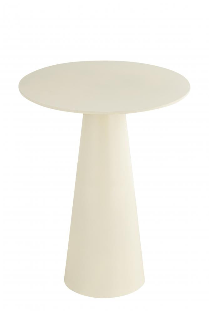 Safid White Finished Side Table