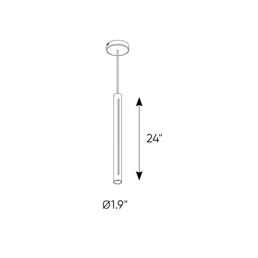 24 Inch CCT LED Duo-Light Cylinder Pendant