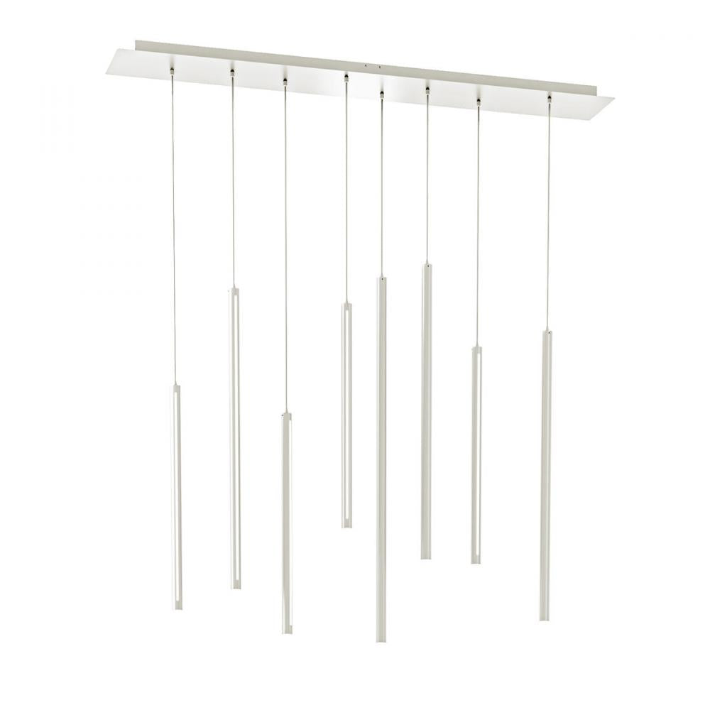 8 Light Square CCT LED Duo-Light Cylinder Pendant Cluster