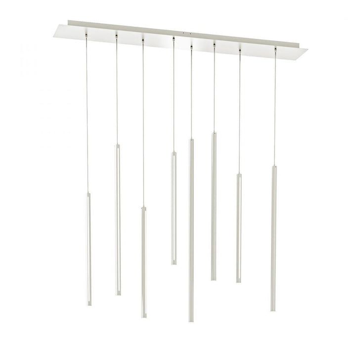 8 Light Square CCT LED Duo-Light Cylinder Pendant Cluster