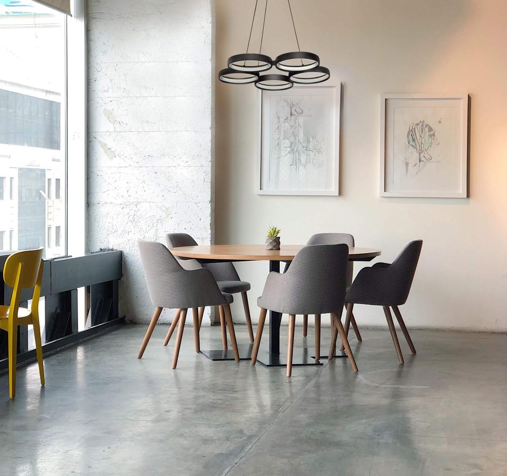 25 Inch 5 Ring LED Pendant Light