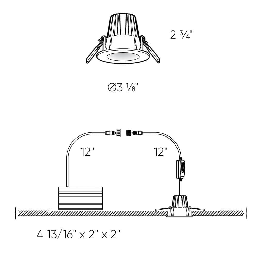 2 Inch Round Indoor/Outdoor Regressed Down Light