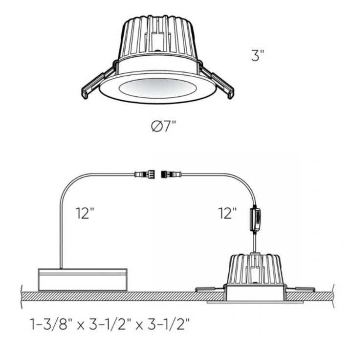 6 Inch Round Indoor/Outdoor Regressed Down Light