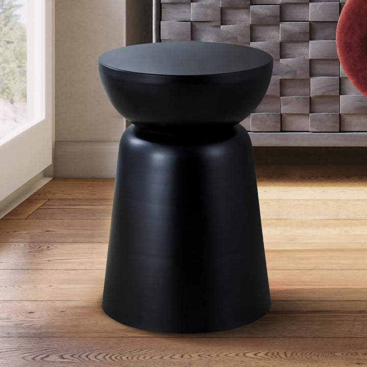Dram Black Finished Stool