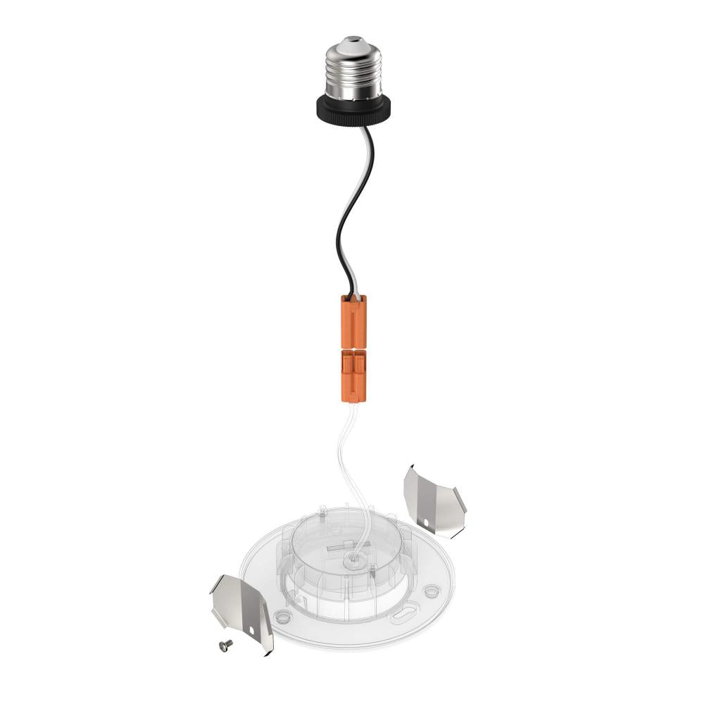 4" can kit for RTJB4 - clips and E26 socket