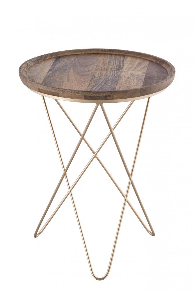 Reva Black with Natural Wood Side Table