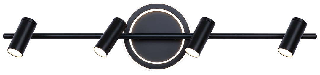 Denver 4 Light Black Track/Wall Light