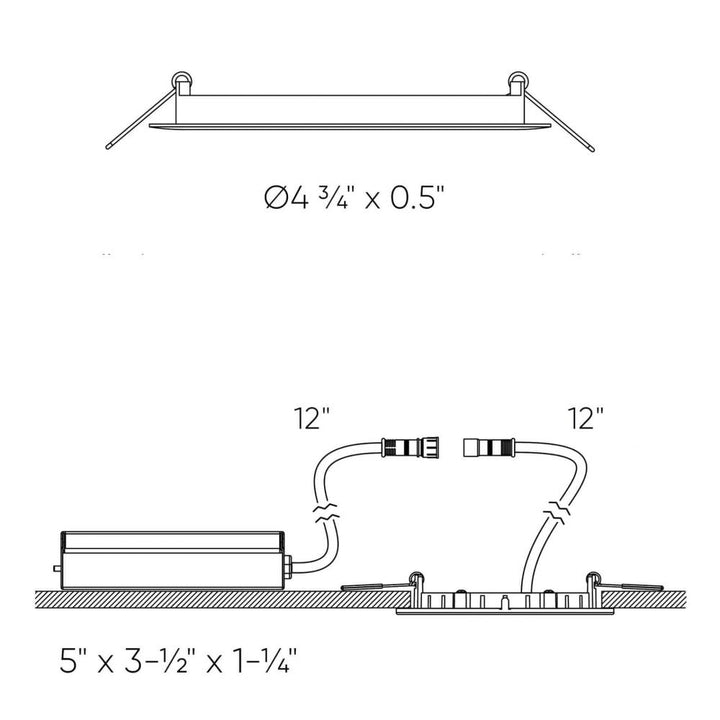 4 Inch Round LED Recessed Panel Light with Multi Trim