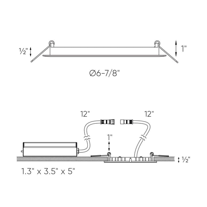 6 Inch Round LED Recessed Panel Light with Multi Trim