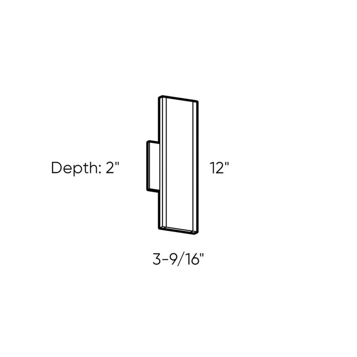 12 Inch Rectangular LED Wall Sconce