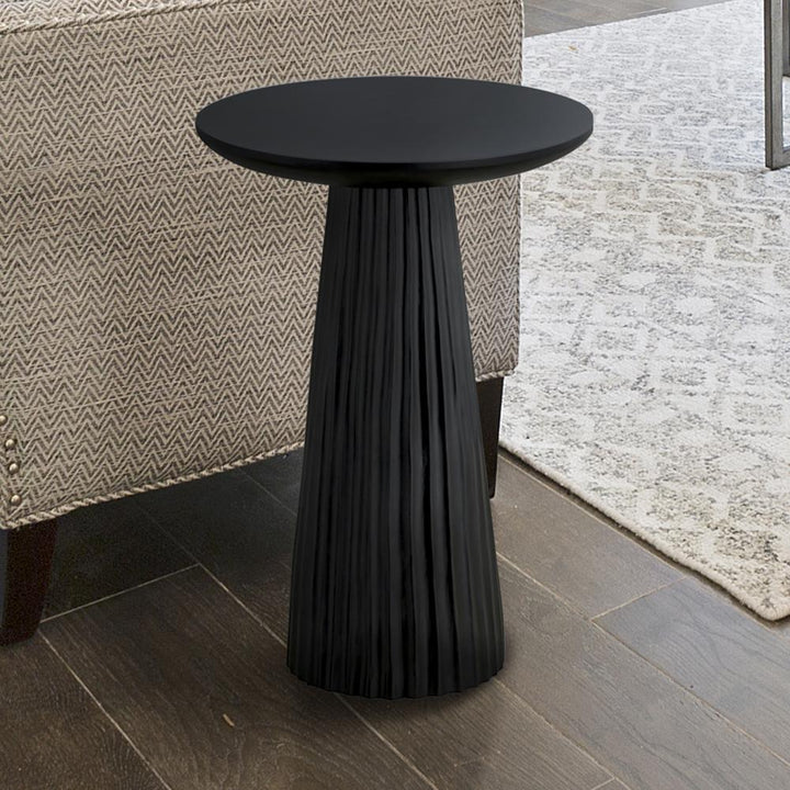 Jai Black Finished Wood Side Table