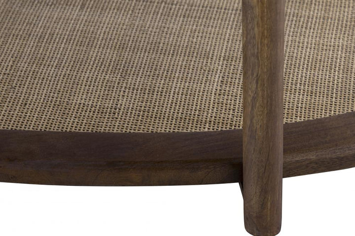 Garam Walnut and Cane Coffee Table