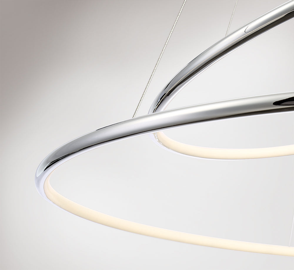 Valley, LED Pend, 2tier, Lrg, Chr