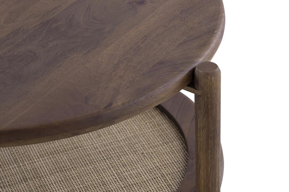 Garam Walnut and Cane Side Table