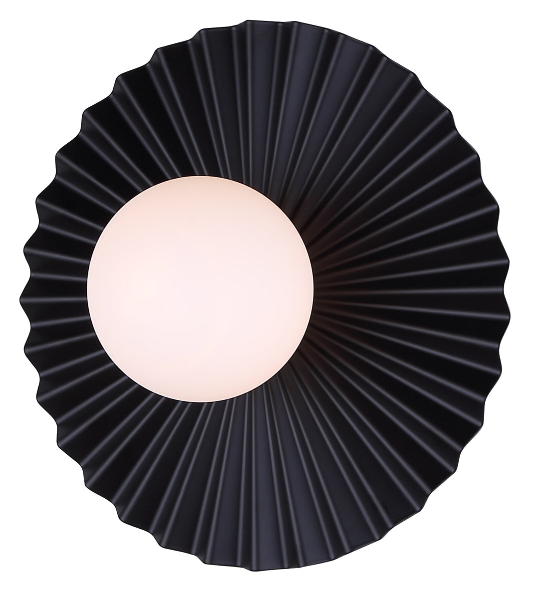 Payton 1 Light Vanity Matte Black Wall Light with Opal Glass Shade