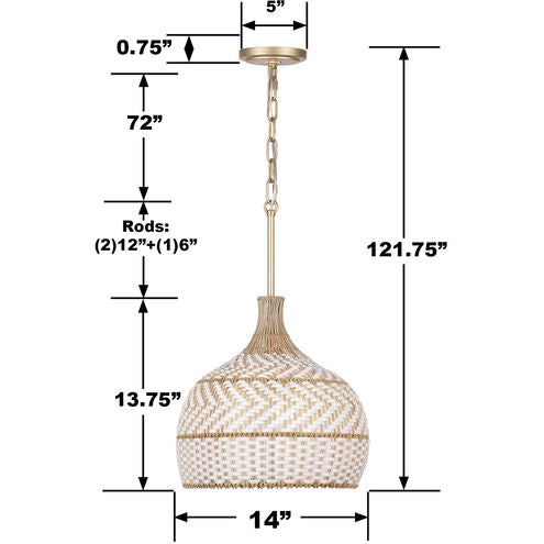 Zanzibar 14'' Pendant