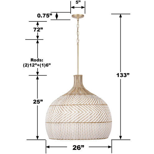 Zanzibar 26'' Pendant