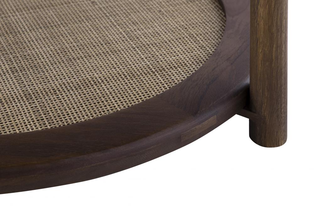 Garam Walnut and Cane Side Table