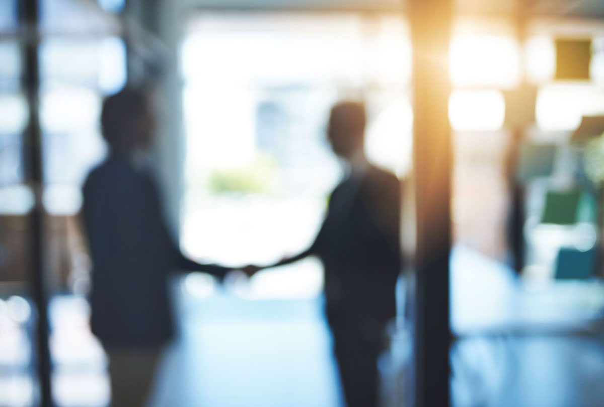 Out of focus Handshake