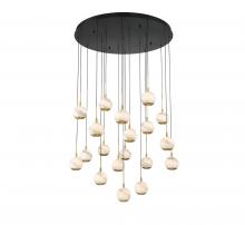 Lib & Co. CA 10205-02 - Baveno, 19 Light Round LED Chandelier, Matte Black