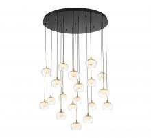 Lib & Co. CA 10214-02 - Manarola, 19 Light Round LED Chandelier, Matte Black