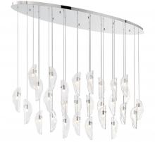 Lib & Co. CA 12221-017-01 - Sorrento, 28 Light Oval LED Chandelier, Clear,Chrome Canopy