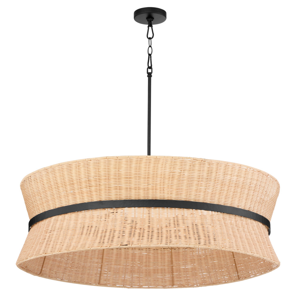 FAIRVIEW 8 LIGHT PENDANT - MATTE BLACK