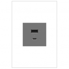 Legrand ARUSB2AC6M4 - adorne? Ultra-Fast USB Type-A/C Outlet Module, Magnesium