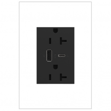 Legrand ARTRUSB206ACG4 - adorne? 20A Tamper-Resistant Ultra-Fast USB Type-A/C Outlet, Graphite