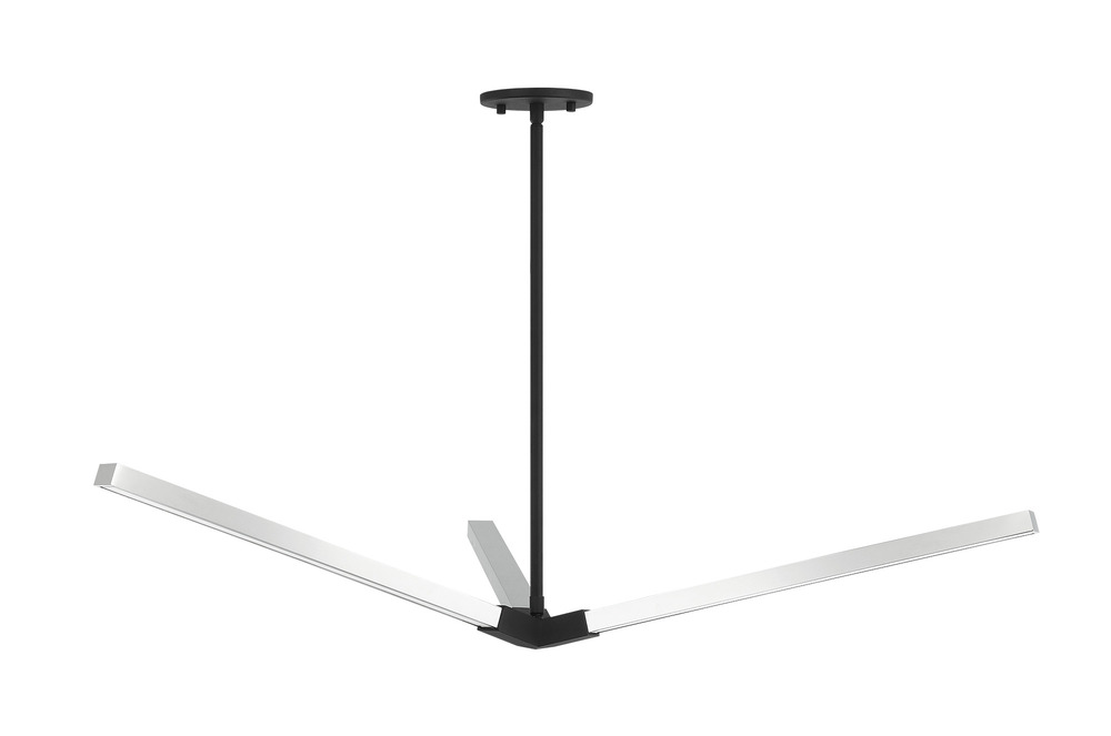 Asterisk Matte Black + Chrome Pendant
