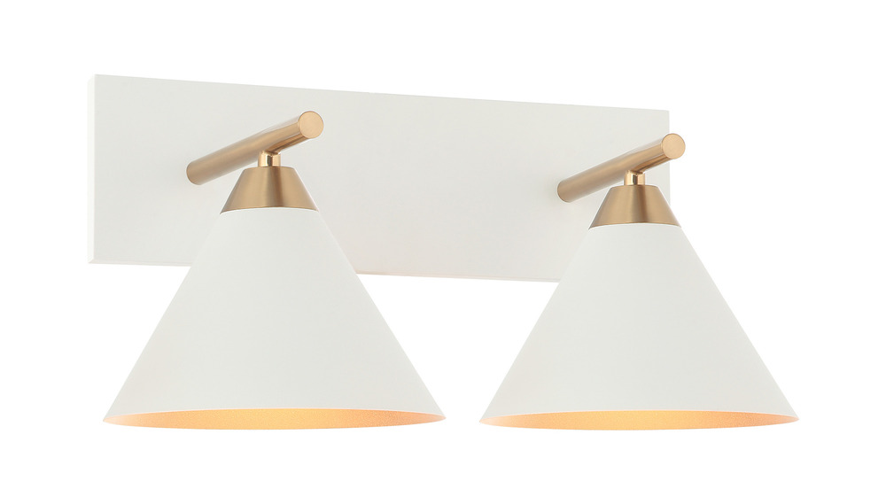 Bliss Aged Gold Brass + White Wall Sconce