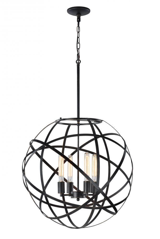 Atom Black Chandelier